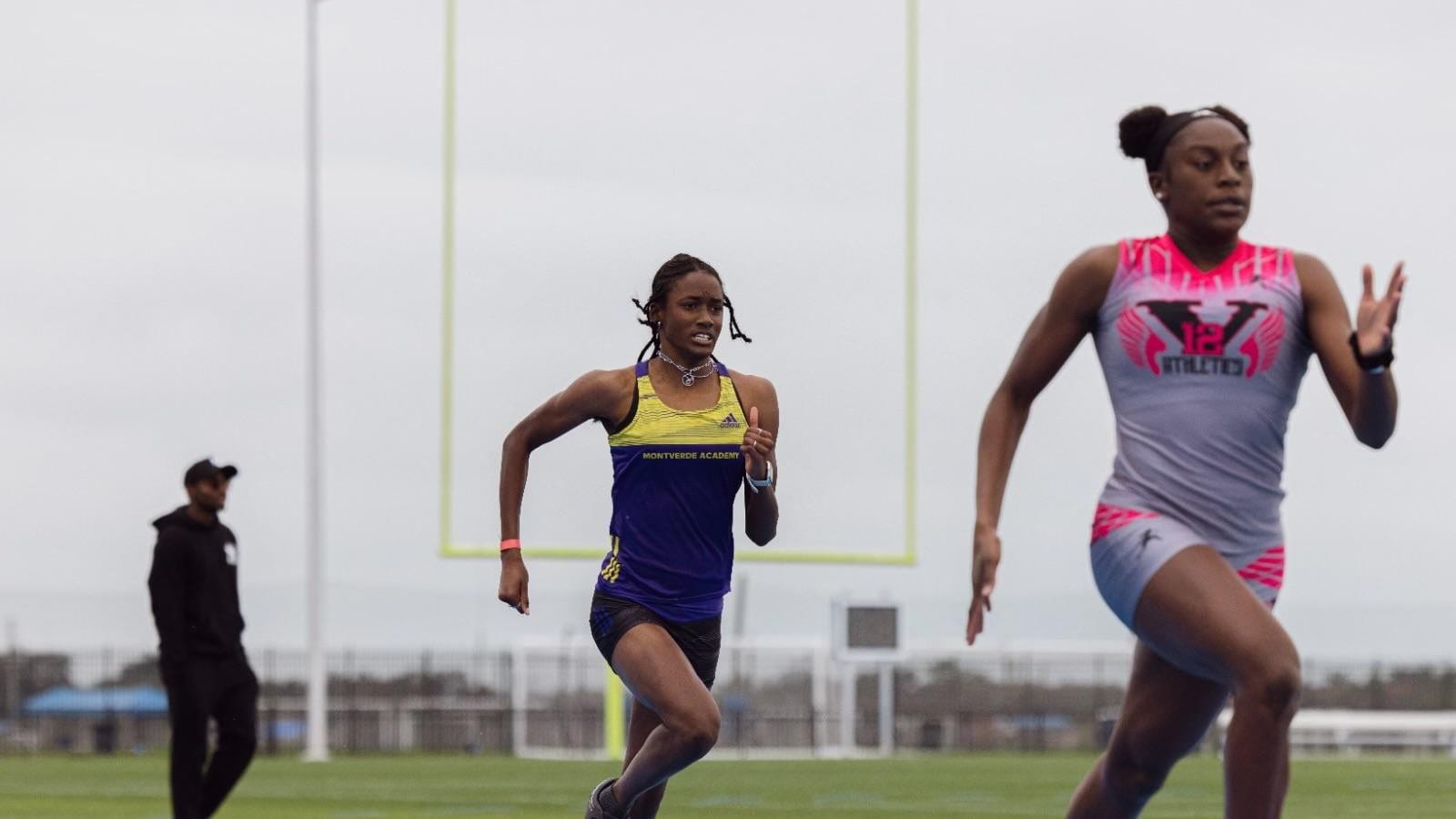 V12 Athletics sprinter competing